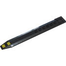 LEGO Black Plate 2 x 16 Rotor Blade with Axle Hole with 2 Yellow Stripes (without Black Outline) Sticker (62743)