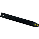 LEGO Black Plate 2 x 16 Rotor Blade with Axle Hole with Yellow Stripes (with Black Outline) Sticker (62743)