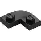 LEGO Black Plate 2 x 2 Round Corner (79491)