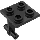 LEGO Black Plate 2 x 2 Thin with Dual Wheels Holder with Split Pins (4870)
