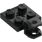 LEGO Black Plate 2 x 2 with Ball Joint Socket (Flattened) (42478 / 63082)