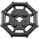 LEGO Schwarz Platte 2 x 2 mit Bar Rahmen Octagonal (Ohrstecker mit Schnittkanten) (30033)