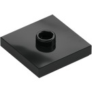 LEGO Black Plate 2 x 2 with Groove and 1 Center Stud (23893 / 87580)