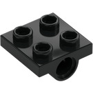 LEGO Schwarz Platte 2 x 2 mit Löcher (2817)