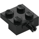 LEGO Black Plate 2 x 2 with Wheel Holder (4488 / 10313)