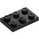 LEGO Czarny Talerz 2 x 3 (3021)