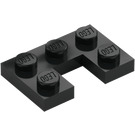 LEGO Schwarz Platte 2 x 3 mit Cut Out (73831)