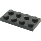 LEGO Zwart Plaat 2 x 4 (3020)
