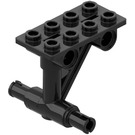 LEGO Noir assiette 2 x 4 avec des trous et Pins (42608)