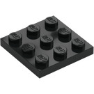 LEGO Schwarz Platte 3 x 3 (11212)