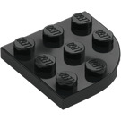 LEGO Nero Piastra 3 x 3 Rotondo Angolo (30357)