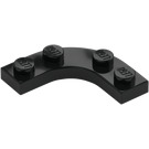 LEGO Black Plate 3 x 3 Rounded Corner (68568)