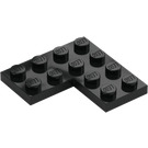 LEGO Nero Piastra 4 x 4 Angolo (2639)