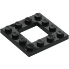 LEGO Zwart Plaat 4 x 4 met 2 x 2 Open Midden (64799)