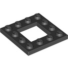 LEGO Black Plate 4 x 4 with 2 x 2 Open Center (64799)