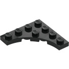 LEGO Musta Levy 4 x 4 jossa Circular Cut Out (35044)