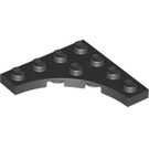 LEGO Black Plate 4 x 4 with Circular Cut Out (35044)