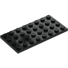 LEGO Noir assiette 4 x 8 (3035)