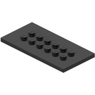 LEGO Black Plate 4 x 8 with Studs in Centre (6576)