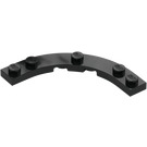 LEGO Zwart Plaat 5 x 5 Rond Hoek (80015)