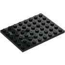 LEGO Schwarz Platte 6 x 8 (3036)