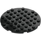 LEGO Zwart Plaat 8 x 8 Rond Cirkel (74611)