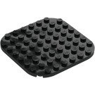 LEGO Zwart Plaat 8 x 8 Rond met Afgeronde hoeken (65140)