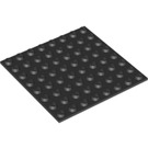 LEGO Schwarz Platte 8 x 8 mit Adhesive (80319)