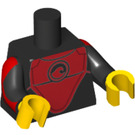 LEGO Black Professional Surfer Minifig Torso (973 / 88585)