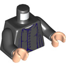 LEGO Zwart Professor Severus Snape met Licht Vleeskleur Hoofd en Zwart Cape Torso (973 / 76382)