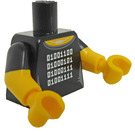 LEGO Black Programmer Minifig Torso (973 / 16360)