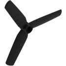 LEGO Zwart Propeller 3 Lemmet 9 Diameter zonder Verzonken Centrum (15790 / 30332)