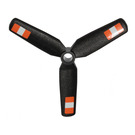 LEGO Black Propellor 3 Blade 9 Diameter with Stripes Sticker with Recessed Center (15790)