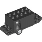 LEGO Zwart Pullback Motor 4 x 8 x 2.33 (47715 / 49197)