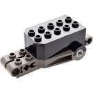 LEGO Nero Pullback Motor 9 x 4 x 2 1/3 con base grigio scuro