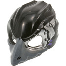 LEGO Zwart Raven Masker met Grijs Bek en Zilver Eyepatch (12550 / 12848)