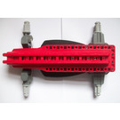 LEGO Zwart RC Auto Motorised Basis met Rood Top