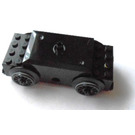 LEGO Zwart RC Trein Motor met Wielen en Axles (complete assembly)