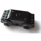 LEGO Black RC Train Motor with Wheels and Axles (complete assembly)