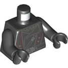 LEGO Noir rouge Skull avec Noir Courroie Minifig Torse (973 / 76382)