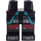 LEGO Black Red Visor Legs (3815)