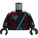 LEGO Negro Rojo Visera Torso (973)