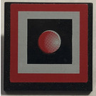 LEGO Schwarz Roadsign Clip-auf 2 x 2 Platz mit rot Light im Platz Aufkleber mit offenem 'U'-Clip (15210)