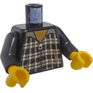 LEGO Negro Ron Weasley con Plaid Negro y Blanco Camisa Torso (973 / 73403)