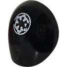 LEGO Black Rounded Shoulder Armor with Scratched Imperial Logo (21560 / 27405)