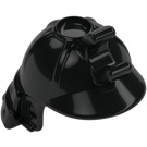 LEGO Zwart Samurai Helm met Klem en Lang Vizier (65037 / 98128)