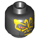 LEGO Black Savage Opress Head (Recessed Solid Stud) (3626 / 96470)