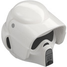 LEGO Noir Scout Trooper Casque avec Blanc Shell (50046)