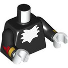 LEGO Zwart Shadow The Hedgehog Minifig Torso (973 / 76382)