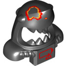 LEGO Schwarz Hai Kopf Helm mit rot (34617)